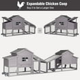 thumbnail image 5 of MEDEHOO Chicken Coop on Wheels, Mobile Chicken House, Wooden Hen Houses, Outdoor Rabbit Hutch, for 2-4 Chickens 67" (Gray), 5 of 11