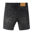 thumbnail image 2 of KIDSCOOL SPACE Baby Denim Shorts,Stretchy Elastic Waistband Inside Above Knee Ripped Summer Short Pants, Black,8-9 Years, 2 of 8