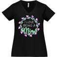 thumbnail image 3 of Inktastic I Love Being a Mimi- Circle of Hearts Women's Plus Size V-Neck T-Shirt, 3 of 5
