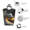 thumbnail image 3 of Salouo Golden White Fire Dragon for Dirty Clothes Hamper,Extra Large Hamper Basket Bin 1-Pack Big Laundry Baskets with Handles Laundry Hampers Fits for Bedroom & Living Room, 3 of 5