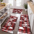thumbnail image 2 of Red Christmas Pattern Kitchen Rugs Sets Of 3,Kitchen Runner Rugs Non Skid Washable,Decorative Kitchen Floor Mats for Kitchen,Sink,Laundry,17"x30"+ 17"x47" + 17"x59", 2 of 6