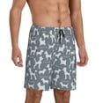 thumbnail image 2 of Kdxio Poodle Dog Print Mens Sleep Shorts Bottoms Soft Comfy Pajama Wear Pants with Drawstring Pockets, 2 of 7