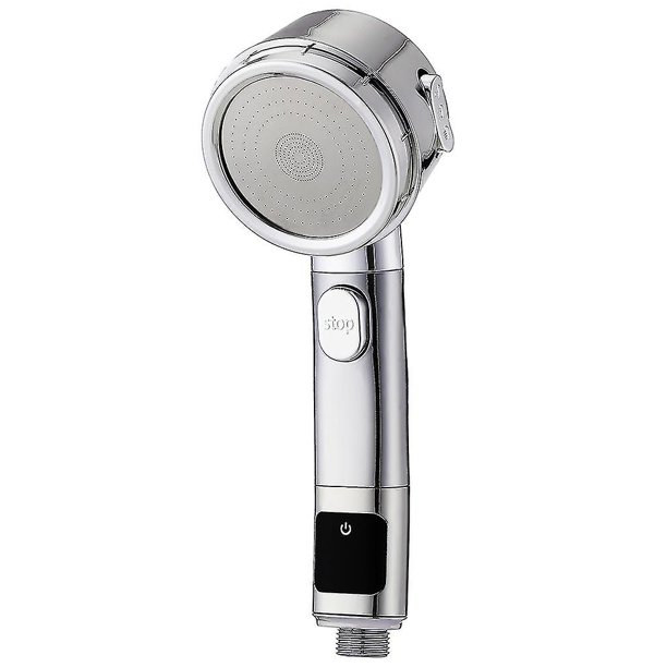 Cabezal de ducha digital, cabezal de pulverización ajustable de mano con aumento de presión