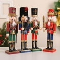 thumbnail image 3 of nueces rojo y , decoración festiva de Navidad, 12 ''alto perfecto para estantes y mesas Baoblaze Cascanueces de soldado, 3 of 6