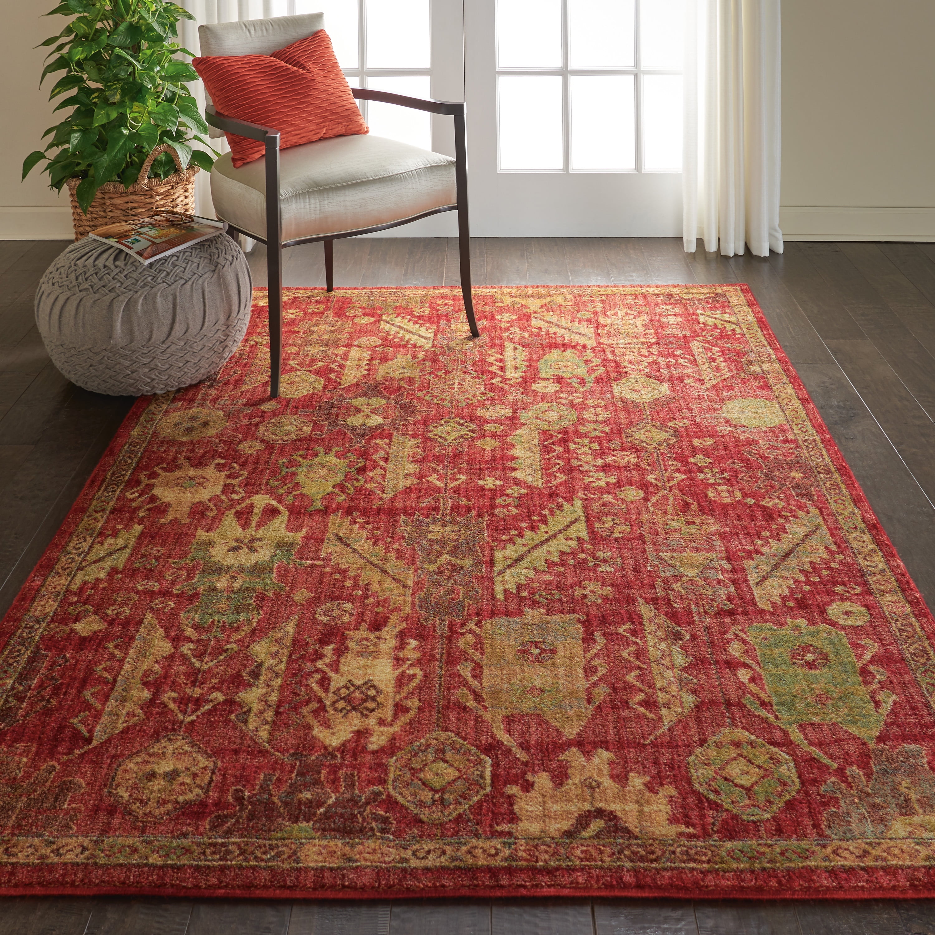 Nourison Vintage Tradition Persian Tribal Red Area Rug