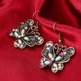 thumbnail image 3 of Opvise Bohemian Women Butterfly Dragonfly Rhinestone Charm Hook Earrings Jewelry Gift, 3 of 7