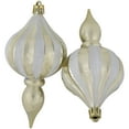 thumbnail image 3 of Northlight 8-Count Champagne Shatterproof Finial Christmas Ornaments, 4.75", 3 of 5