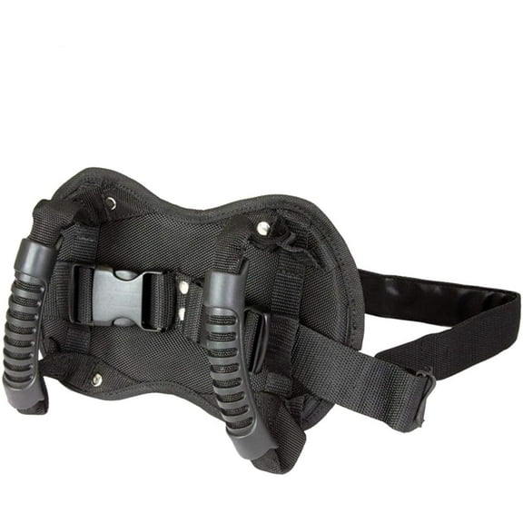 ABPETE  Motorcycle Rear Seat Handle, Motorcycle Passenger Grip Grab Handle, Adjustable Non-Slip Strap Motorcycle Seat Strap(Black)