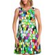 thumbnail image 1 of Balery Colorful Tie Dye Stained Glass Vestidos de verano para mujer con estampado: vestido holgado sin mangas, vestido playero informal y cómodo para días calurosos., 1 of 7