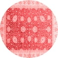 thumbnail image 1 of Ahgly Company Machine Washable Indoor Round Oriental Red Traditional Area Rugs, 3' Round, 1 of 4