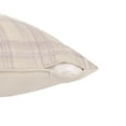 thumbnail image 3 of Ox Bay Stacy Garcia 24" x 24" Ivory/Lilac Embroidered Plaid Adult Decorative Throw Pillow Cover, 3 of 8