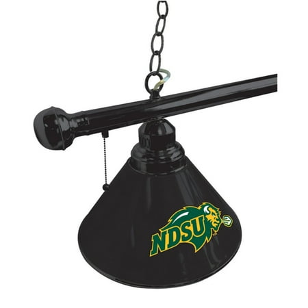 

North Dakota State University 3 Shade Billiard Light with Black Fixture