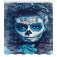 thumbnail image 3 of Ambesonne Sugar Skull Shower Curtain, Frozen Dead Folk, 69"Wx75"L, Multicolor, 3 of 3