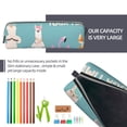 thumbnail image 5 of Cauagu Animal Meditation Print Leather Pencil Pen Case - Stationery Bag Portable Stationery Bag Big Capacity Pencil Pouch Cosmetic Organizer Bag for Men & Women, 5 of 7
