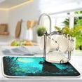 thumbnail image 5 of Dish Drying Mat Kitchen Pad Large Counter Absorbent Dish Mats Drainer Magic Black Cat, 5 of 8