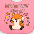 thumbnail image 4 of Inktastic My Great Aunt Loves Me- Cute Baby Fox Boys or Girls Baby Bib, 4 of 4