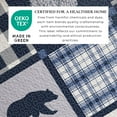 thumbnail image 3 of Great Bay Home Rustic Lodge All-Season Reversible Quilt Set With Shams (King, Navy / Grey), 3 of 6