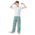 thumbnail image 2 of FORMRS Kids Pajama Pants with Pockets Size 6-8Y Boys Lounge Sleep Bottoms, Cartoon Capybaras, 2 of 8