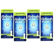 Refresh RELIEVA Preservative-Free Lubricant Eye Drops for Sensitive Eyes, 0.33 FL OZ (10 ml) - 4 Pack