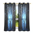 thumbnail image 6 of Yayeee Window Curtains Light Filtering 63"x52" Grommet Panel Pair Home Living Room Decor, Blue Butterfly, 6 of 7