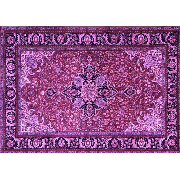 Ahgly Company Indoor Rectangle Persian Purple Traditional Area Rugs, 4' x 6'