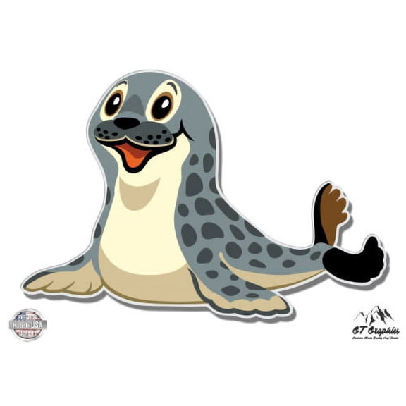 Cute Seal - 3" Vinyl Sticker - For Car Laptop I-Pad Phone Helmet Hard Hat - Waterproof Decal