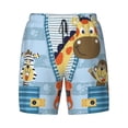 thumbnail image 4 of Lsque Mens Swim Trunks Giraffe Come Out From Zipper Pattern - Bathing Suit Compression Liner - Beach Swim Shorts Swimwear - (S-3XL) - Stretch Quick Dry -XX-Large, 4 of 9