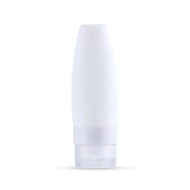 Dispensador de viajes Botella de lavado de cara Pasta de dientes Maquillaje vacío Squereez Tube Tubo a prueba de fugas Mini contenedor Cuidado personal Suministros Blanco 60 ml Inevent HA059159-03