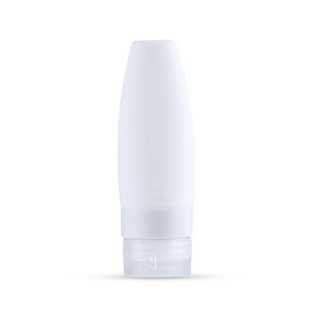 Dispensador de viajes Botella de lavado de cara Pasta de dientes Maquillaje vacío Squereez Tube Tubo a prueba de fugas Mini contenedor Cuidado personal Suministros Blanco 60 ml Monstrate HA059159-03