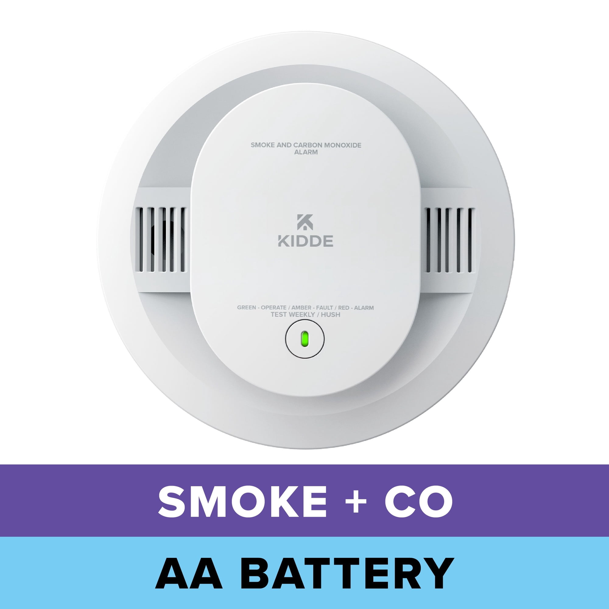 Kidde Battery-Operated Combination Smoke & Carbon Monoxide Detector, Voice Alerts