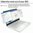 thumbnail image 5 of HP Stream 14 Student Business Laptop, Intel N150 Processor(Quad-core), 16GB RAM, 384GB Storage (128GB UFS+256GB MSD),Microsoft Office 365,Copilot AI,1TB Cloud Storage,Silver,with 5ave Kit, 5 of 7