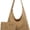 Khaki, variant on Gocvo Light Brown Hobo Bags for Women, Casual Hobo Handbags with Zipper Pouch, Soft Slouchy Bag for Work Travel