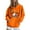 Orange, variant on CFLVAEK Funny Graphic Sweatshirts for Women with Hood Plus Size Long Sleeve Holiday Hoodies Oversized Pullover Tops with Pockets Green XXXL