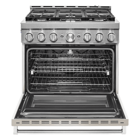 KitchenAid - Commercial-Style 5.1 Cu. Ft. Slide-In Gas True Convection Range with Self-Cleaning - Milkshake