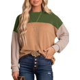thumbnail image 1 of Dokotoo Moda para mujer 2023 Bloque de color Manga larga Cuello redondo Jersey de punto Sudadera Tops, 1 of 4