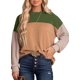 thumbnail image 1 of Dokotoo Moda para mujer 2023 Bloque de color Manga larga Cuello redondo Jersey de punto Sudadera Tops, 1 of 4