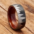 thumbnail image 2 of Metal Masters Mens Pine tree Tungsten Carbide Ring Whiskey Barrel Oakwood Wedding Band Black 8mm, 2 of 5