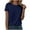 Navy, variant on Womens Summer Short Sleeve Round Neck Basic Tees - Casual Fashion Loose Fit Cotton Blend T-Shirts for Women