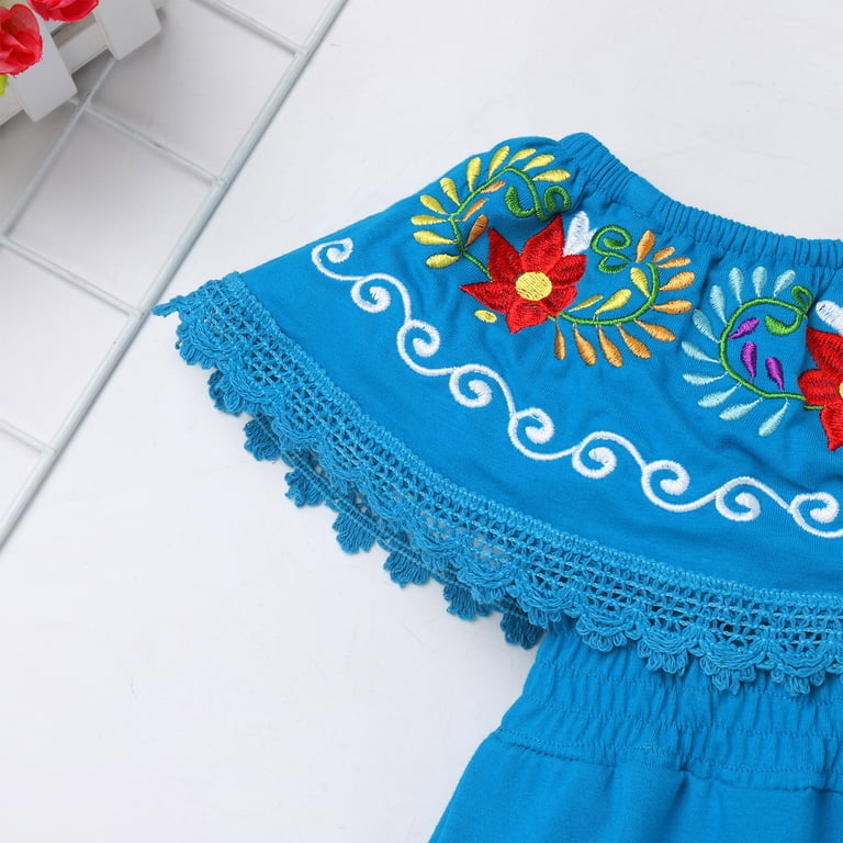 IDOPIP Toddler Baby Girls Floral Embroidered Mexican Dress Ethnic Wear Off-Shoulder Sundress - Walmart.com IDOPIP Toddler Baby Girls Floral Embroidered Mexican Dress Ethnic Wear Off-Shoulder Sundress - Walmart.com