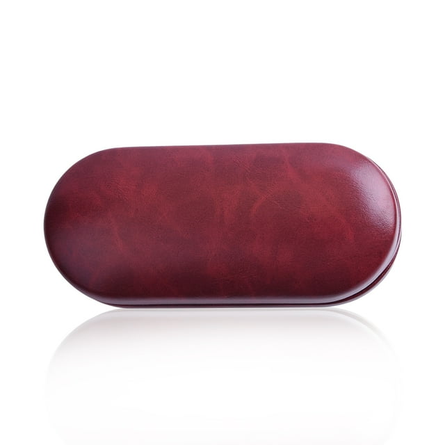 Baohd Étui de Rangement Portable Double Face 2-en-1 pour Lunettes avec Récipient pour Lentilles Miroir Intégré Soin des Yeux Personnel Rouge Type 2