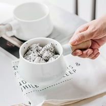 Yardwe Cereal Bowls White Round Serving Soup for Family 1Pcs