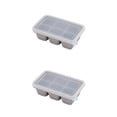 thumbnail image 3 of Advancent Bandeja de cubitos de hielo de 6 rejillas, molde reutilizable para postres, moldes de Chocolate para el hogar, restaurante, festival, fiesta, Gris oscuro 2piezas Advancent CBP075490, 3 of 6