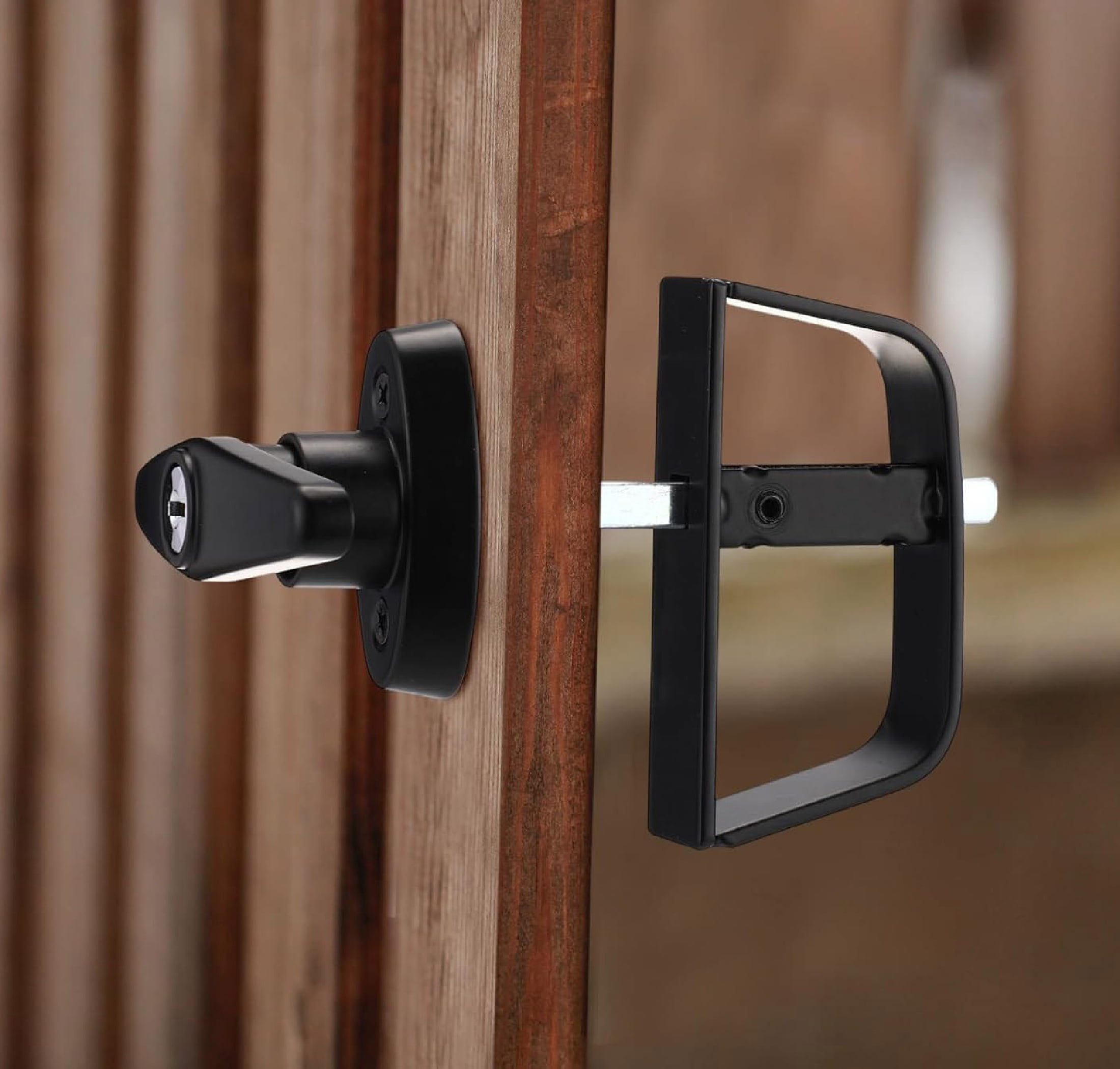 Shed Door Latch Kit,TGY T-Handle Door Lock with 2 Keys, 5-1/2" Stem Shed Door Hardware Lock for Storage Barn, Gates, Rvs, Chicken Coops, Garages, Playhouses