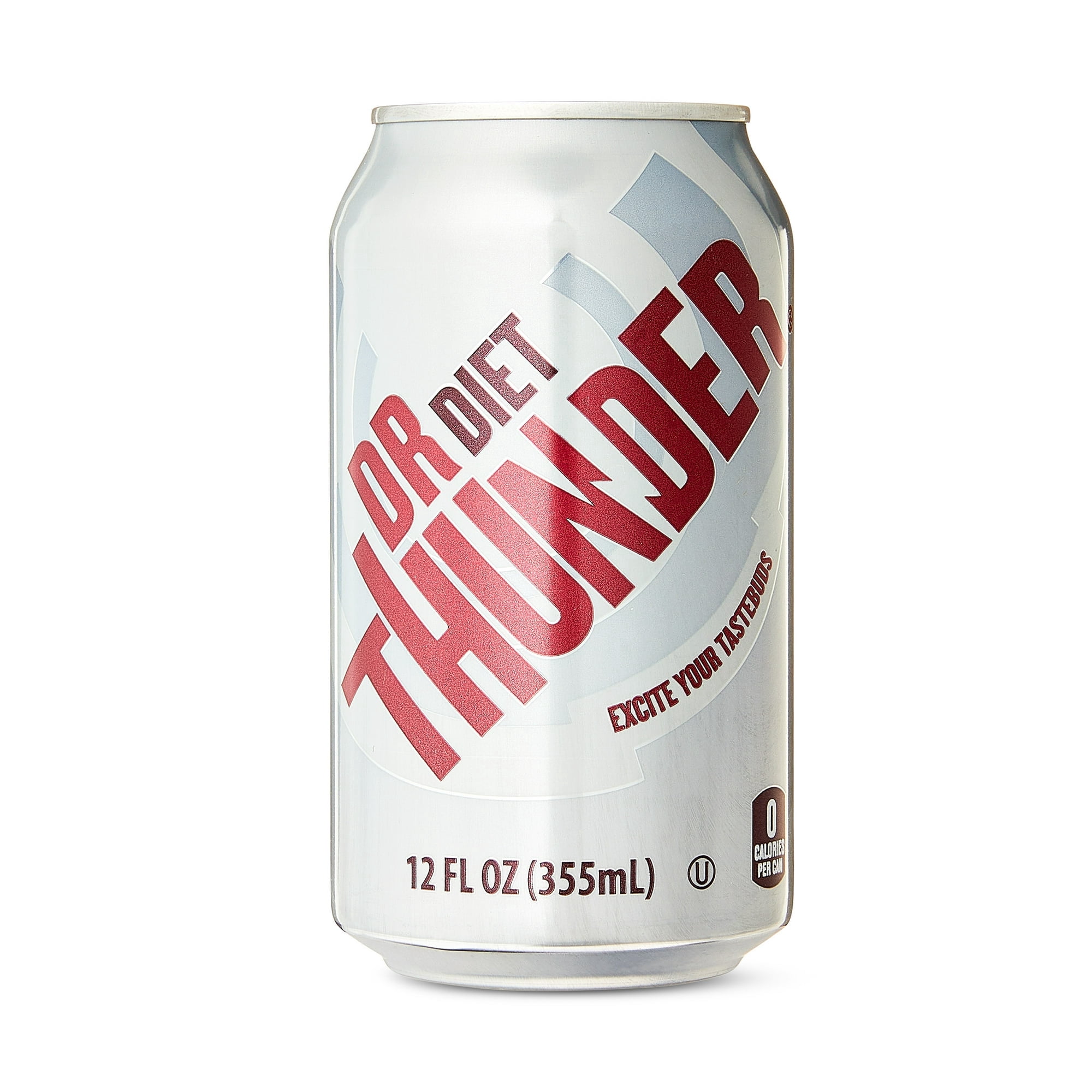 Dr Thunder Diet Calorie Free Cola Soda Pop, 12 Fl Oz, 24 Pack Cans