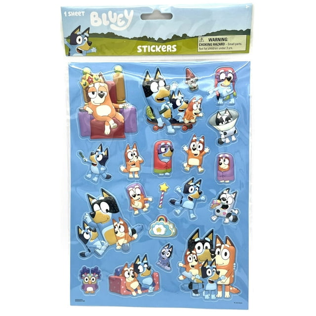 Hoja de pegatinas Trends International Bluey Raised Stickers