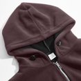 thumbnail image 5 of YOIAVAIOY Mens Quarter Zip Fleece Hoodie Heavy Warm Pullover Hoodies Adjustable Drawstring Sweatshirt Fall Winter Outdoor Athletic Sweatshirt Wine XL, 5 of 10