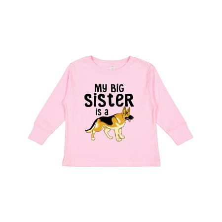 

Inktastic My Big Sister is a German Shepherd Gift Toddler Boy or Toddler Girl Long Sleeve T-Shirt
