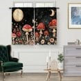 thumbnail image 2 of Mushroom Kitchen Curtains Cafe Curtains for Bathroom Dining Room Living Room Pocket Window Drapes 2 Panels Set 28"x36", 2 of 5
