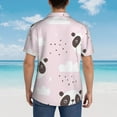 thumbnail image 4 of Honeii Cute Panda Print Men’s Hawaiian Shirt,Classic Button-Down Short Sleeve Shirt, for Beach, Vacation, and Outdoor Activities,Small, 4 of 7