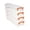 Orange, variant on Flynix 4x Clear Storage Bins Stylish Storage Containers for Living Room Office Home Orange